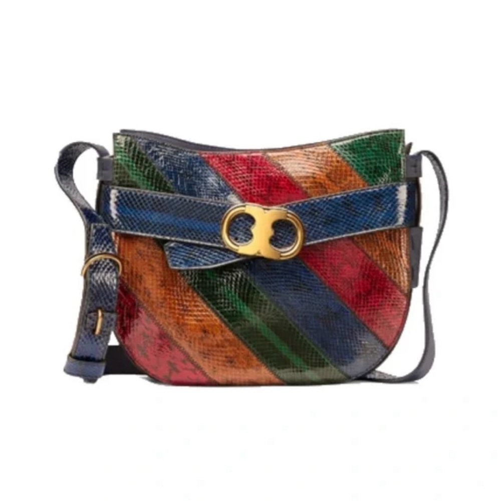 Tory Burch Gemini Link Snake Skin Cross-Body